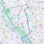 ソニックシティからタイヤ取付どっとこむ埼玉朝霞店まで　Googlemap